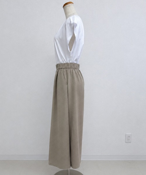 DAY CLOSET(デイ クローゼット)の「【ウエスト幅広ゴム/タック入り】スカートライクなボリューム感。イージー ガウチョ パンツ レディース(その他パンツ・レディース・ベージュ/ライトブルー/ブラック/グレー/グレイッシュベージュ/ピンク系その他・S/M/L)」の10枚目の写真