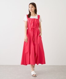 シャーリングショルダーワンピース