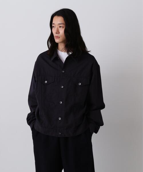 Y(ワイ)の「Y / ORGANIC COTTON TENCEL CHINO JACKET(ブルゾン・メンズ・ネイビー/ホワイト・SMALL/MEDIUM/LARGE)」の1枚目の写真