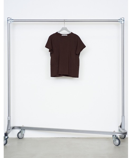 NVRFRGT(ネヴァーフォーゲット)の「PANNELD HALF SLEEVE T-SHIRT(Tシャツ/カットソー・メンズ・ブラック/ブラウン・2/1)」の5枚目の写真