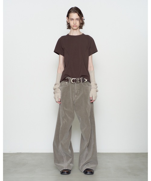 NVRFRGT(ネヴァーフォーゲット)の「PANNELD HALF SLEEVE T-SHIRT(Tシャツ/カットソー・メンズ・ブラック/ブラウン・2/1)」の7枚目の写真