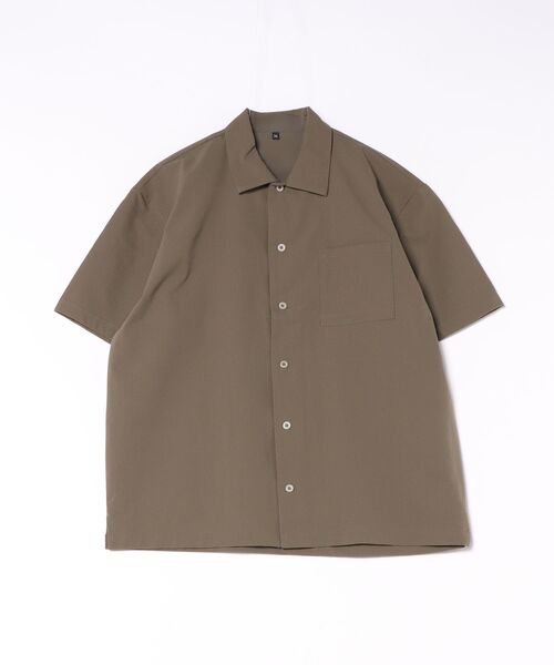 HAUS(ハウス)の「【HAUS】シアサッカーストレッチショートスリーブシャツ TMS-6623(シャツ/ブラウス・メンズ・ネイビー/ブラック/ベージュ/カーキ・M/LL/L)」の3枚目の写真