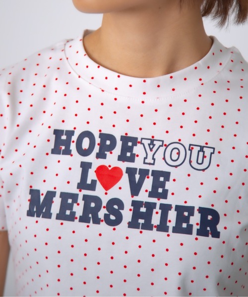 MEMECLE(メメクル)の「【 MEMECLE / メメクル 】ドットロゴプリントTシャツ(Tシャツ/カットソー・レディース・グレー/レッド・FREE)」の9枚目の写真