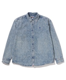 A BATHING APE | ONE POINT LINE CAMO JACQUARD DENIM LS SHIRT(シャツ/ブラウス)