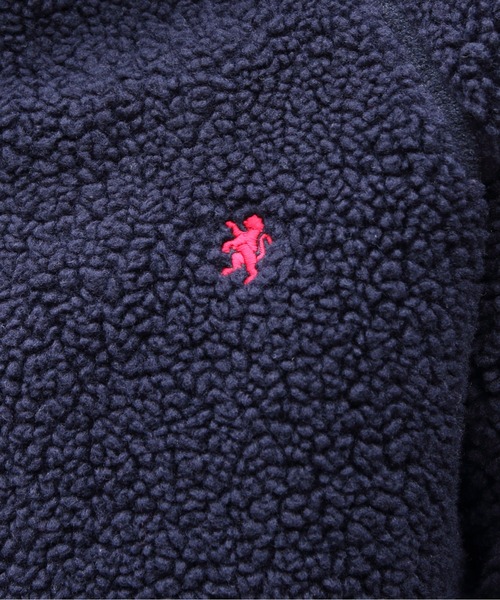 GYMPHLEX(ジムフレックス)の「Gymphlex/ジムフレックス ボアフーデッドジャケット BOA HOODED JACKET J-1185 BOA(ブルゾン・レディース・ネイビー/ライトベージュ/ヘザーグレー・16)」の6枚目の写真