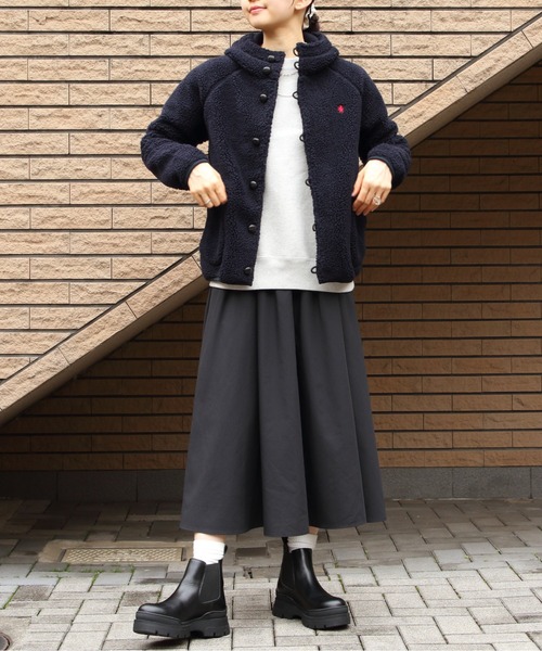 GYMPHLEX(ジムフレックス)の「Gymphlex/ジムフレックス ボアフーデッドジャケット BOA HOODED JACKET J-1185 BOA(ブルゾン・レディース・ネイビー/ライトベージュ/ヘザーグレー・16)」の11枚目の写真