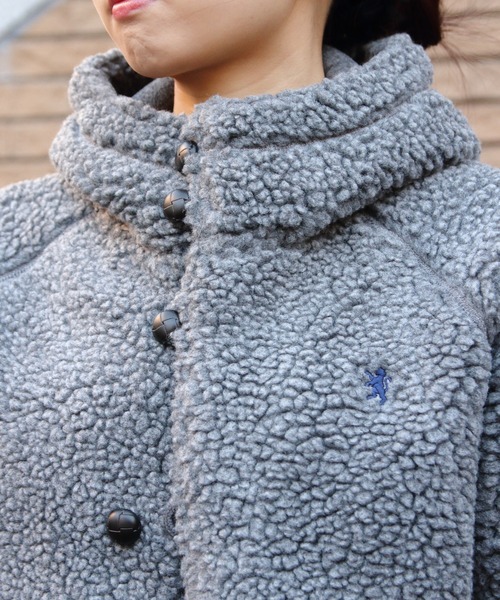 GYMPHLEX(ジムフレックス)の「Gymphlex/ジムフレックス ボアフーデッドジャケット BOA HOODED JACKET J-1185 BOA(ブルゾン・レディース・ネイビー/ライトベージュ/ヘザーグレー・16)」の21枚目の写真