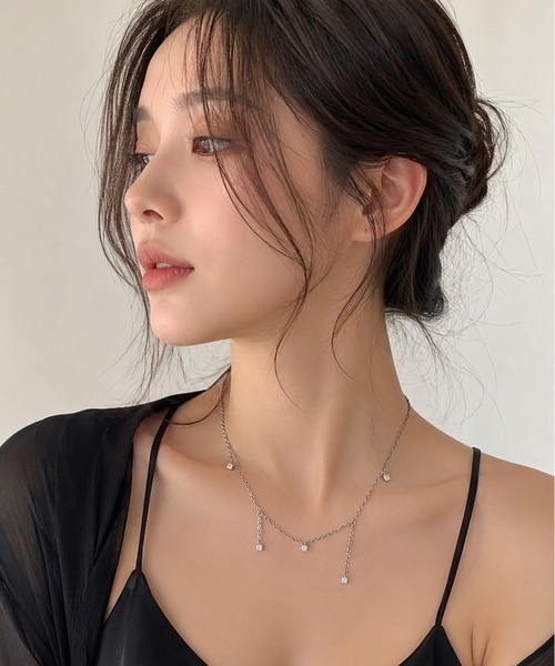 NOLITA / ノリータ 】揺れる5粒 スタッズ アクセサリー ネックレス
