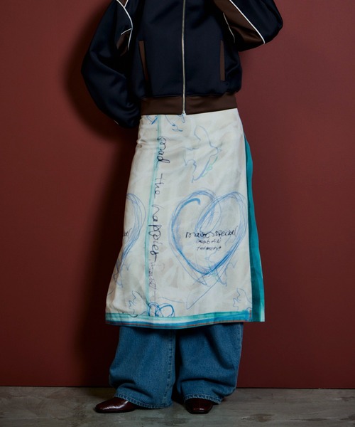 MAISON SPECIAL(メゾンスペシャル)の「Drawing Scarf Skirt/ドローイングスカーフスカート(スカート・レディース・ブラック/マルチ・36/38)」の15枚目の写真
