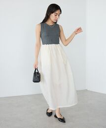 CRAFT STANDARD BOUTIQUE | カット×フクレジャガードフレアワンピース(ワンピース)