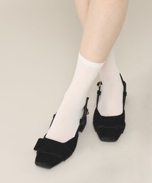 リボンスクエアパンプス　1044429