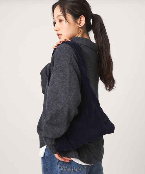 green label relaxing(グリーンレーベルリラクシング)の「<CLANATE>リバーシル バッグ(無地/チェック)(ショルダーバッグ・レディース・ネイビー/ワインレッド・FREE)」の2枚目の写真