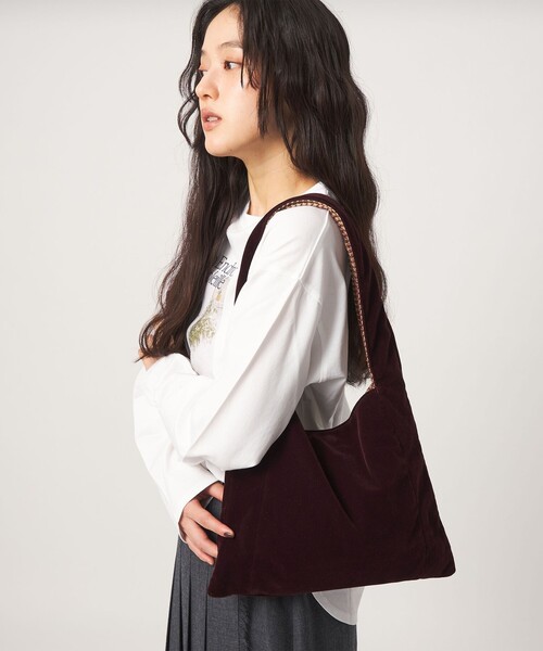 green label relaxing(グリーンレーベルリラクシング)の「<CLANATE>リバーシル バッグ(無地/チェック)(ショルダーバッグ・レディース・ネイビー/ワインレッド・FREE)」の3枚目の写真