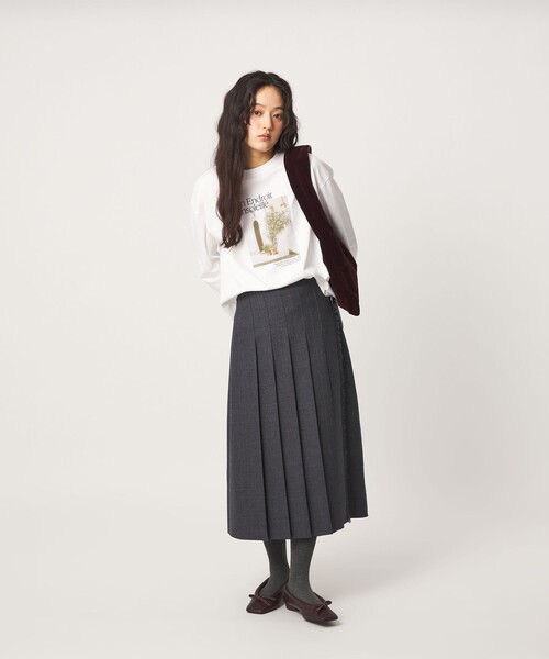 green label relaxing(グリーンレーベルリラクシング)の「<CLANATE>リバーシル バッグ(無地/チェック)(ショルダーバッグ・レディース・ネイビー/ワインレッド・FREE)」の8枚目の写真