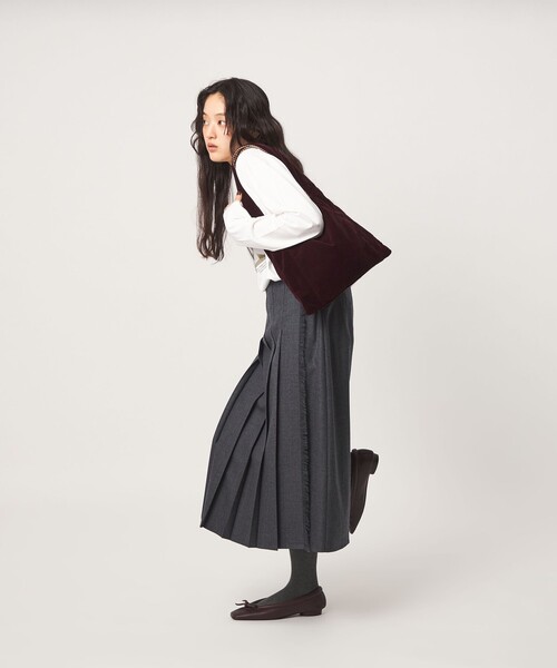 green label relaxing(グリーンレーベルリラクシング)の「<CLANATE>リバーシル バッグ(無地/チェック)(ショルダーバッグ・レディース・ネイビー/ワインレッド・FREE)」の9枚目の写真