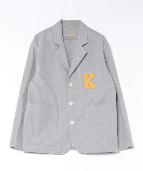 KENZO(ケンゾー)の「KENZOVARSITYWORKWEARJACKET(テーラードジャケット・メンズ・グレー系その他・SMALL/LARGE/MEDIUM)」の1枚目の写真