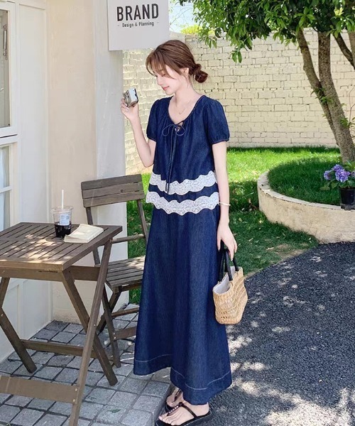 FAVORITO(ファヴォリート)の「デニムトップススカートセットアップ(セットアップ・レディース・ブルー・XL/L/M/S)」の16枚目の写真
