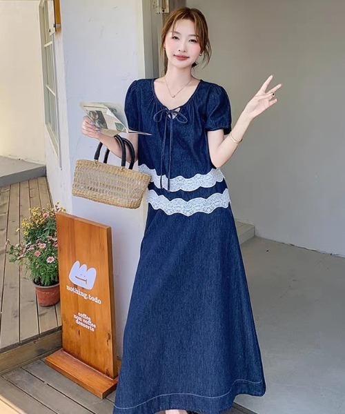 FAVORITO(ファヴォリート)の「デニムトップススカートセットアップ(セットアップ・レディース・ブルー・XL/L/M/S)」の11枚目の写真