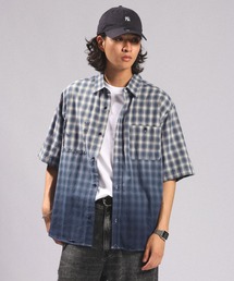 RAGEBLUE | GRADATION CHECK OVERSIZED SHIRTS/グラデーションチェック/オーバーサイズシャツ(シャツ/ブラウス)