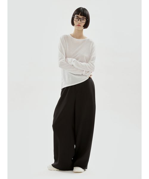 emmi（エミ）の「emmiロゴゴムジャガードタックパンツ（その他パンツ・レディース・イエロー/ブラウン/ブラック・1/0）」の10枚目の写真
