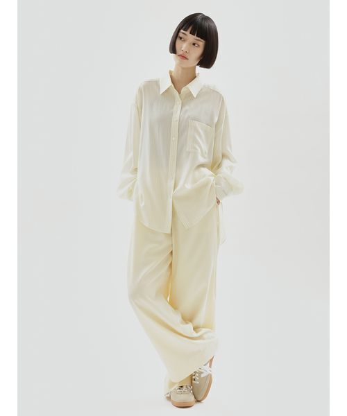 emmi(エミ)の「emmiロゴゴムジャガードタックパンツ(その他パンツ・レディース・イエロー/ブラウン/ブラック・1/0)」の6枚目の写真