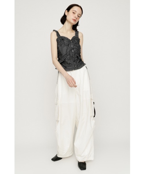 SLY(スライ)の「OVER LOOSE ZIP CARGO PT オーバールーズジップカーゴパンツ 夏服 秋服 冬服(カーゴパンツ・レディース・ブラック/オフホワイト/カーキ・2/1)」の1枚目の写真