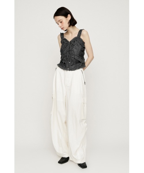 SLY(スライ)の「OVER LOOSE ZIP CARGO PT オーバールーズジップカーゴパンツ 夏服 秋服 冬服(カーゴパンツ・レディース・ブラック/オフホワイト/カーキ・2/1)」の4枚目の写真