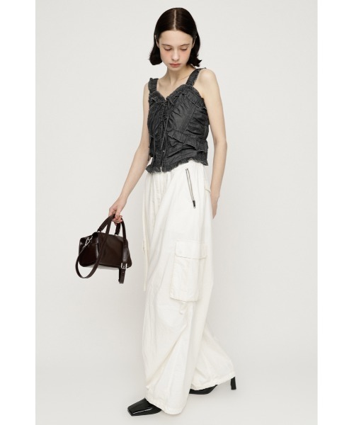 SLY(スライ)の「OVER LOOSE ZIP CARGO PT オーバールーズジップカーゴパンツ 夏服 秋服 冬服(カーゴパンツ・レディース・ブラック/オフホワイト/カーキ・2/1)」の5枚目の写真
