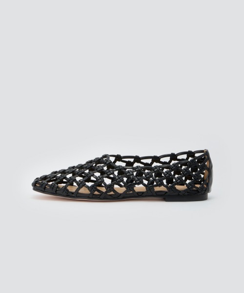 PELLICO ペリーコ メッシュ フラットシューズ ブラック 38 ESPIGA メッシュ フラット 1.0cm BLACK（バレエシューズ）｜PELLICO