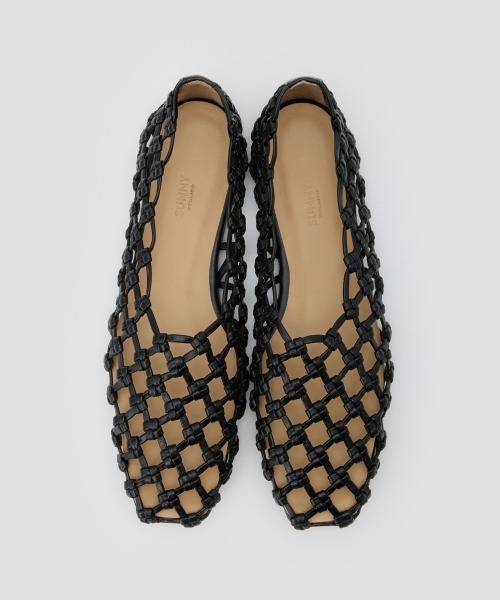 ESPIGA メッシュ フラット 1.0cm BLACK（バレエシューズ）｜PELLICO
