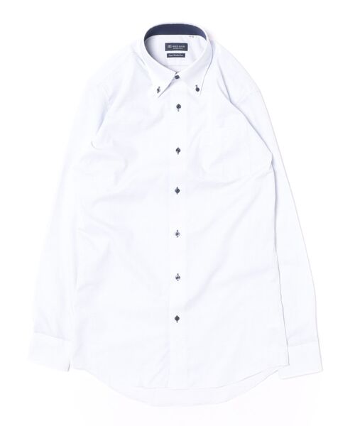 TOKYO SHIRTS（トウキョウシャツ）の「【超形態安定】 【吸水速乾】 形態安定ノンアイロン ボタンダウン 長袖ビジネスワイシャツ（大きいサイズ・長いサイズ）（ビジネスシャツ・メンズ・ブルー・首回り47cm-裄丈86cm/首回り41cm-裄丈90cm/首回り39cm-裄丈88cm/首回り45cm-裄丈90cm/首回り45cm-裄丈86cm/首回り45cm-裄丈82cm/首回り43cm-裄丈90cm/首回り42cm-裄丈90cm/首回り47cm-裄丈90cm）」の6枚目の写真