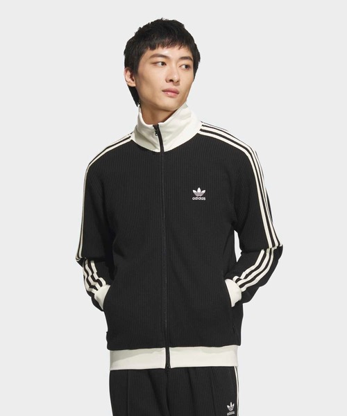 adidas（アディダス）の「アディカラー クラシック トラックトップ（ジェンダーニュートラル）ワッフル  / トラックジャケット / ジャージ / アディダスオリジナルス adidas Originals（ジャージ・メンズ・ブラック・SMALL/MEDIUM/LARGE/X-LARGE/XX-LARGE/X-SMALL/XX-SMALL/4XL/5XL/3XS/3XL）」の6枚目の写真