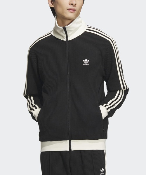 adidas（アディダス）の「アディカラー クラシック トラックトップ（ジェンダーニュートラル）ワッフル  / トラックジャケット / ジャージ / アディダスオリジナルス adidas Originals（ジャージ・メンズ・ブラック・SMALL/MEDIUM/LARGE/X-LARGE/XX-LARGE/X-SMALL/XX-SMALL/4XL/5XL/3XS/3XL）」の7枚目の写真