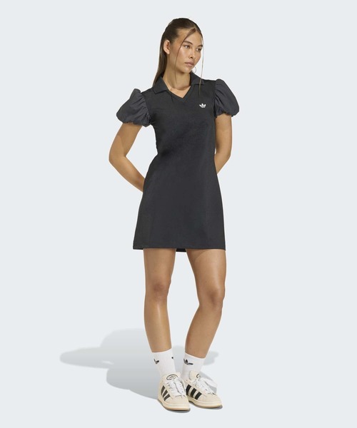 adidas(アディダス)の「バルーンスリーブ付きワンピース / アディダスオリジナルス adidas Originals(ワンピース・レディース・ブラック・SMALL/X-LARGE/XX-LARGE/LARGE/MEDIUM)」の5枚目の写真