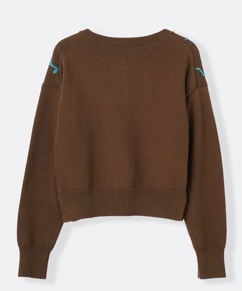 LANVIN en Bleu(ランバンオンブルー)の「エンブロイダリーニットカーディガン(カーディガン/ボレロ・レディース・ブラウン/オフホワイト・38)」の12枚目の写真