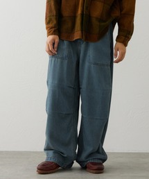 EDWIN SUNDAY JEANS デニムベイカーバレルパンツ/ワイドデニムパンツ【吸湿/速乾】