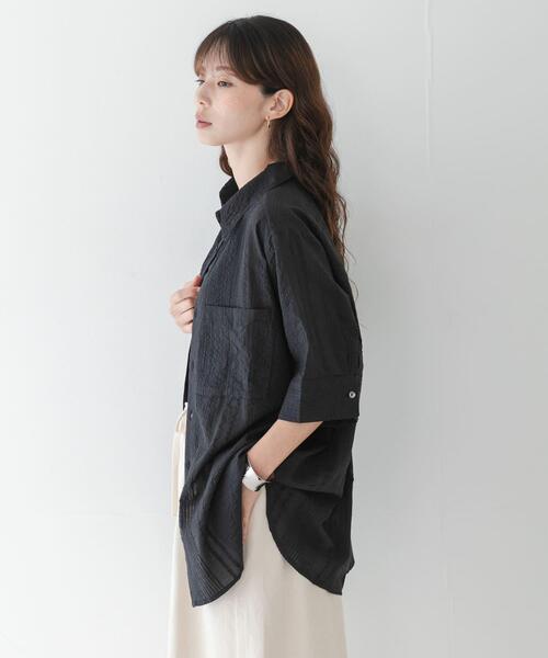 URBAN RESEARCH Sonny Label(アーバンリサーチサニーレーベル)の「コットンサッカーオーバーシャツ(シャツ/ブラウス・レディース・ホワイト/ブラック/ライトピンク・FREE)」の21枚目の写真