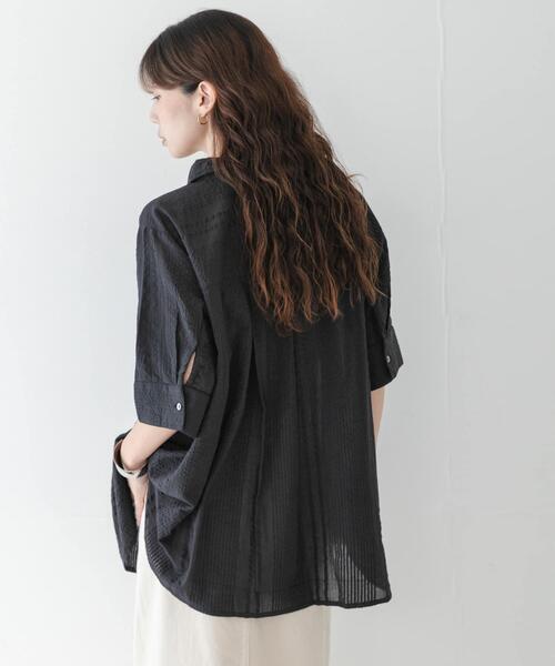 URBAN RESEARCH Sonny Label(アーバンリサーチサニーレーベル)の「コットンサッカーオーバーシャツ(シャツ/ブラウス・レディース・ホワイト/ブラック/ライトピンク・FREE)」の20枚目の写真