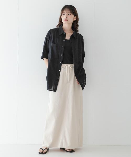 URBAN RESEARCH Sonny Label(アーバンリサーチサニーレーベル)の「コットンサッカーオーバーシャツ(シャツ/ブラウス・レディース・ホワイト/ブラック/ライトピンク・FREE)」の19枚目の写真