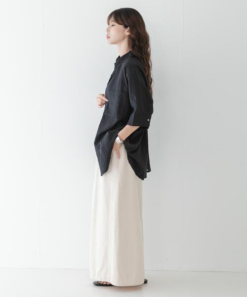 URBAN RESEARCH Sonny Label(アーバンリサーチサニーレーベル)の「コットンサッカーオーバーシャツ(シャツ/ブラウス・レディース・ホワイト/ブラック/ライトピンク・FREE)」の18枚目の写真
