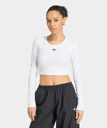 adidas | エッセンシャルズ リブ クロップド 長袖Tシャツ / ロンT / アディダスオリジナルス adidas Originals(Tシャツ/カットソー)