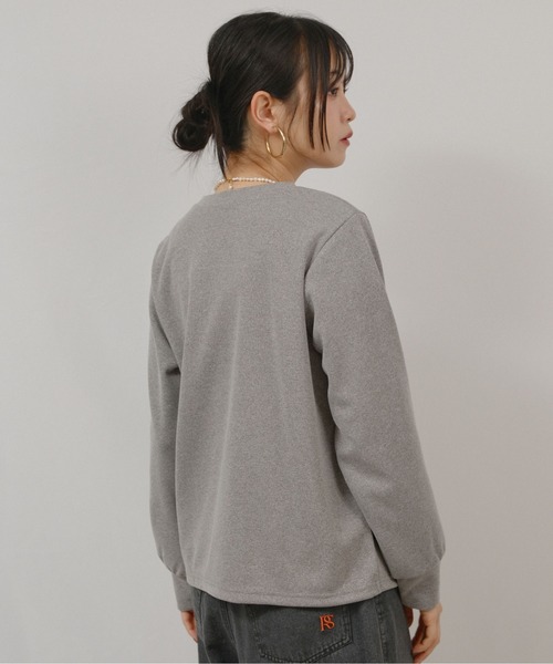 palm RICHE(ポームリシュ)の「フリルドッキングT(Tシャツ/カットソー・レディース・オフホワイト/ブラック/グレー・M)」の12枚目の写真