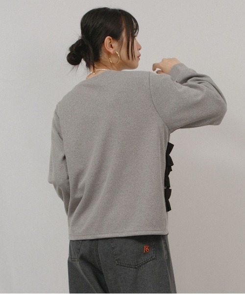 palm RICHE(ポームリシュ)の「フリルドッキングT(Tシャツ/カットソー・レディース・オフホワイト/ブラック/グレー・M)」の10枚目の写真