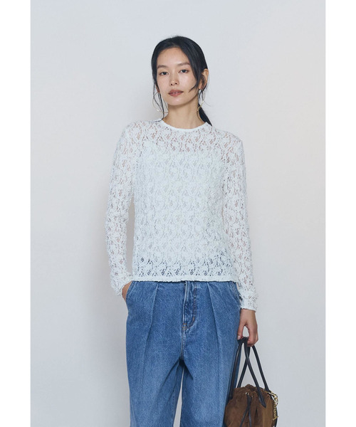 1er Arrondissement（プルミエアロンディスモン）の「ストレッチレースプルオーバー（Tシャツ/カットソー・レディース・ブラック系その他3/オフホワイト・FREE）」の3枚目の写真