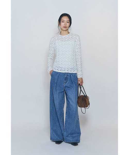 1er Arrondissement（プルミエアロンディスモン）の「ストレッチレースプルオーバー（Tシャツ/カットソー・レディース・ブラック系その他3/オフホワイト・FREE）」の6枚目の写真