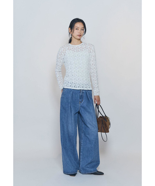 1er Arrondissement（プルミエアロンディスモン）の「ストレッチレースプルオーバー（Tシャツ/カットソー・レディース・ブラック系その他3/オフホワイト・FREE）」の7枚目の写真