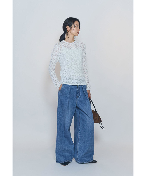 1er Arrondissement（プルミエアロンディスモン）の「ストレッチレースプルオーバー（Tシャツ/カットソー・レディース・ブラック系その他3/オフホワイト・FREE）」の8枚目の写真
