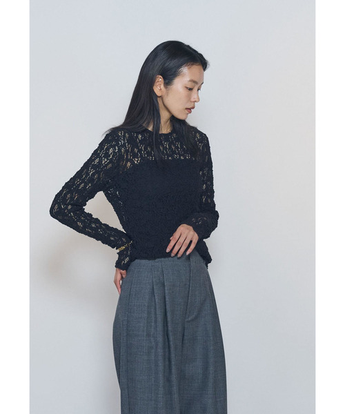 1er Arrondissement（プルミエアロンディスモン）の「ストレッチレースプルオーバー（Tシャツ/カットソー・レディース・ブラック系その他3/オフホワイト・FREE）」の11枚目の写真