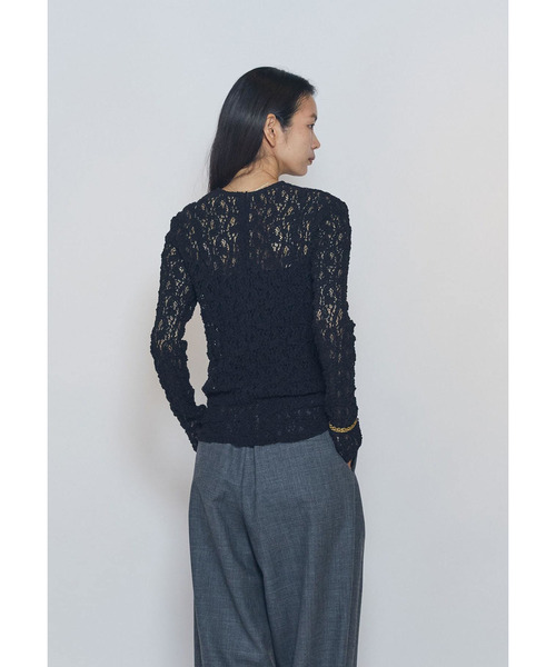 1er Arrondissement（プルミエアロンディスモン）の「ストレッチレースプルオーバー（Tシャツ/カットソー・レディース・ブラック系その他3/オフホワイト・FREE）」の12枚目の写真