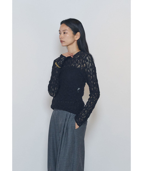 1er Arrondissement（プルミエアロンディスモン）の「ストレッチレースプルオーバー（Tシャツ/カットソー・レディース・ブラック系その他3/オフホワイト・FREE）」の13枚目の写真